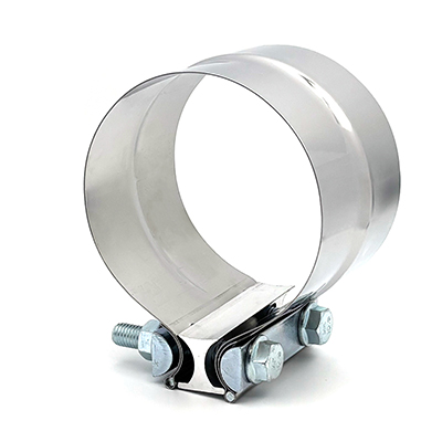 Components of lap joint exhaust clamp - RockClamp 3