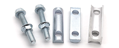 Components of lap joint exhaust clamp - RockClamp 2