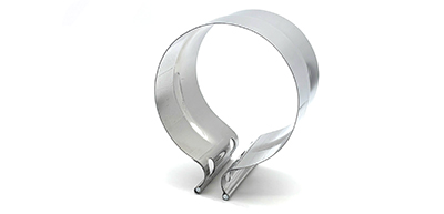Components of lap joint exhaust clamp - RockClamp 1