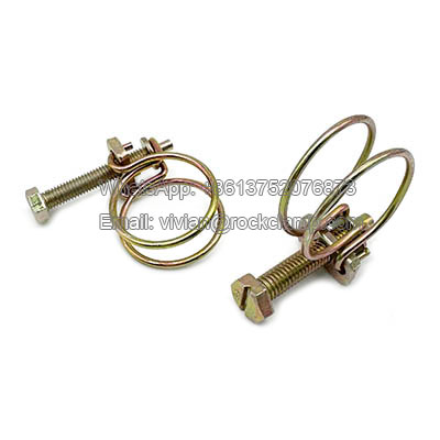 Double wire hose clamp