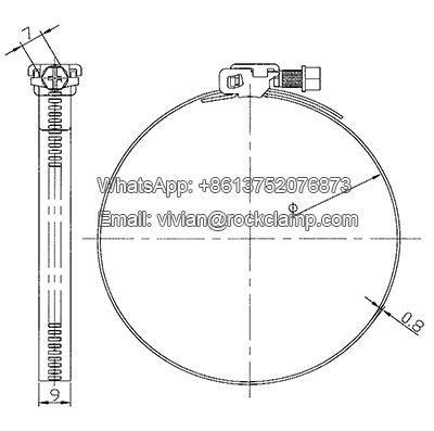 quick release duct clamp drawing