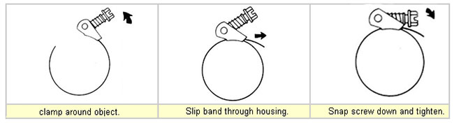 quick release worm gear hose clamp use