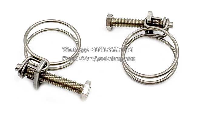 double wire hose clamps stainless steel
