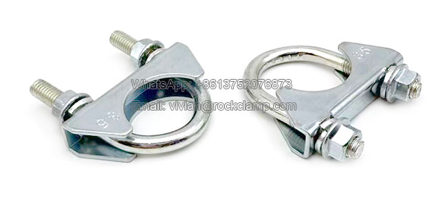 Heavy duty U-bolt exhaust clamp for muffler connection