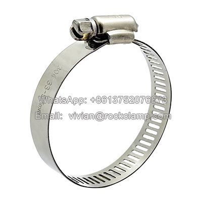 SS W4 American type worm drive hose clamp