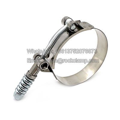 T bolt spring loaded pipe clamps