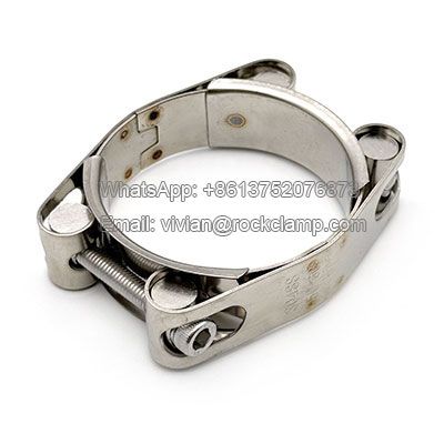 Stainless steel double bolt clamp