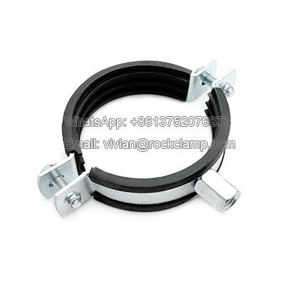 Rubber lined pipe clips